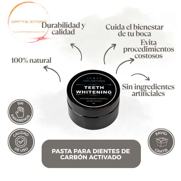 Blanqueador De Dientes Carbon Activado